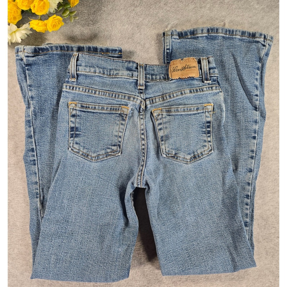 Levi Strauss Y2K Signature Girls 10 Regular Low Rise Flare Jeans Denim Stretch